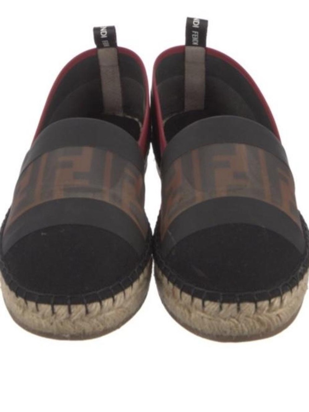 Fendi Brown & Black FF Logo Espadrilles